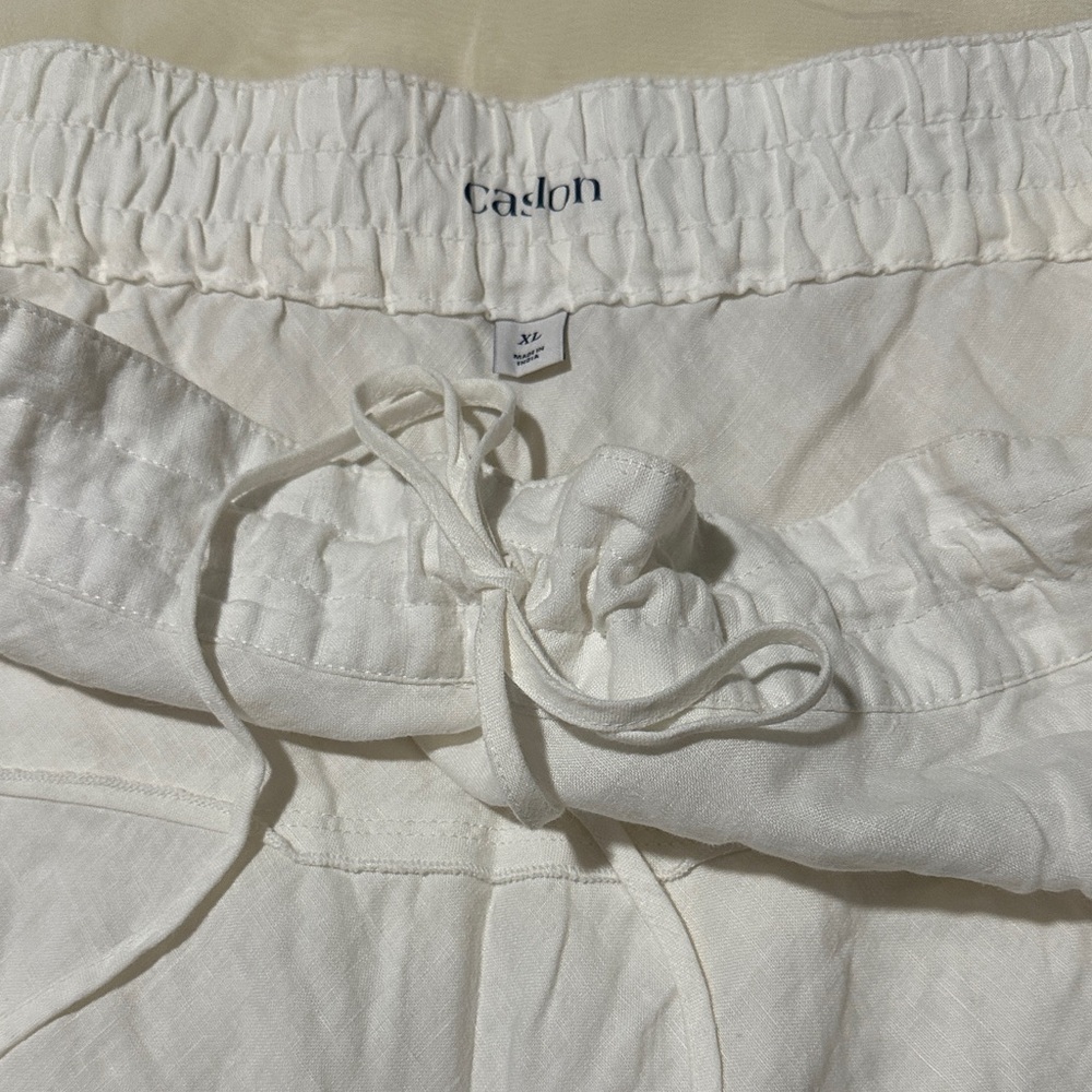 Caslon Ivory Drawstring Skirt